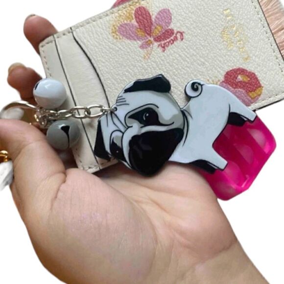 Dog Charm Keychain Keyholder Pug Frenchie Design - Picture 7 of 7